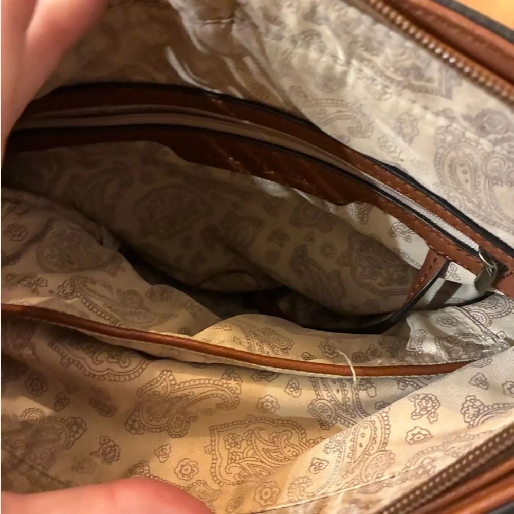 Equestrian Style Brown Fringe Crossbody Bag Saddle Inspired - Picture 7 of 9